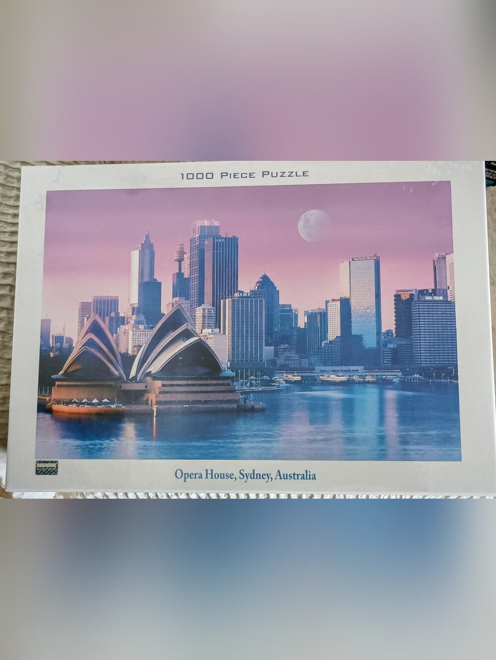 1000-Piece Sydney Opera House Puzzle - Pink and Blue Cityscape